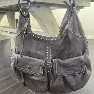 Dark brown Cole Haan Leather handbag med/lg